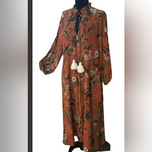 CARA CARA Tanglewood Botanical garden Midi Dress Xs